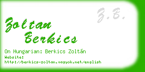 zoltan berkics business card